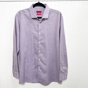 Hugo Boss Pink & Black Mini Plaid Easton X Slim Fit Button Up 16.5 34/35